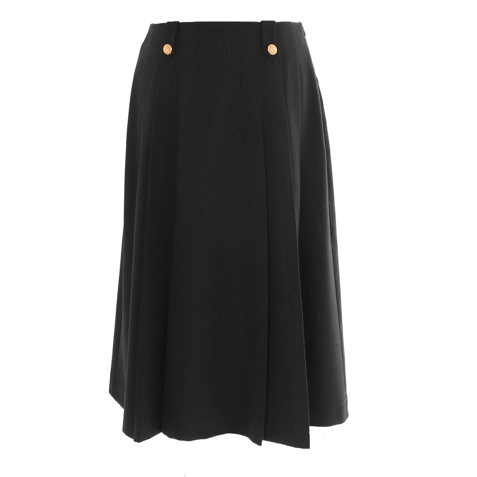 Hev Black Tab Waist Skirt