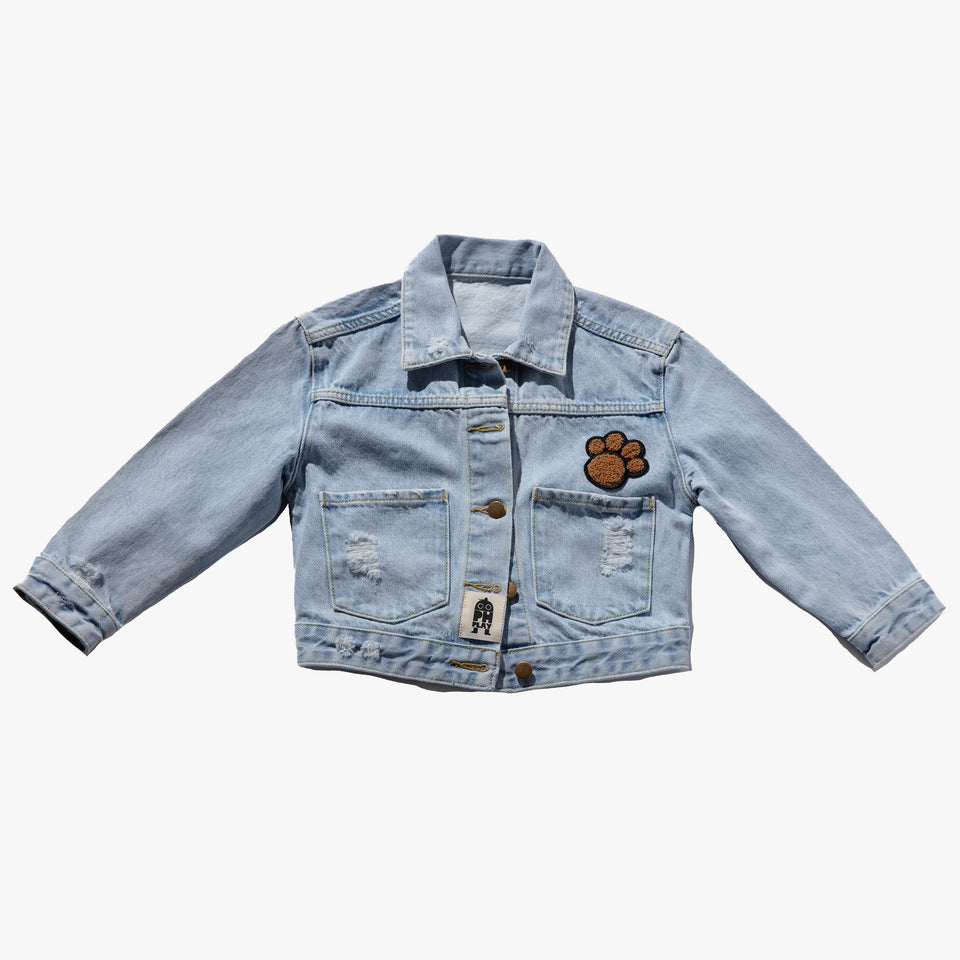 PH Play Denim Jacket with Bear Patches