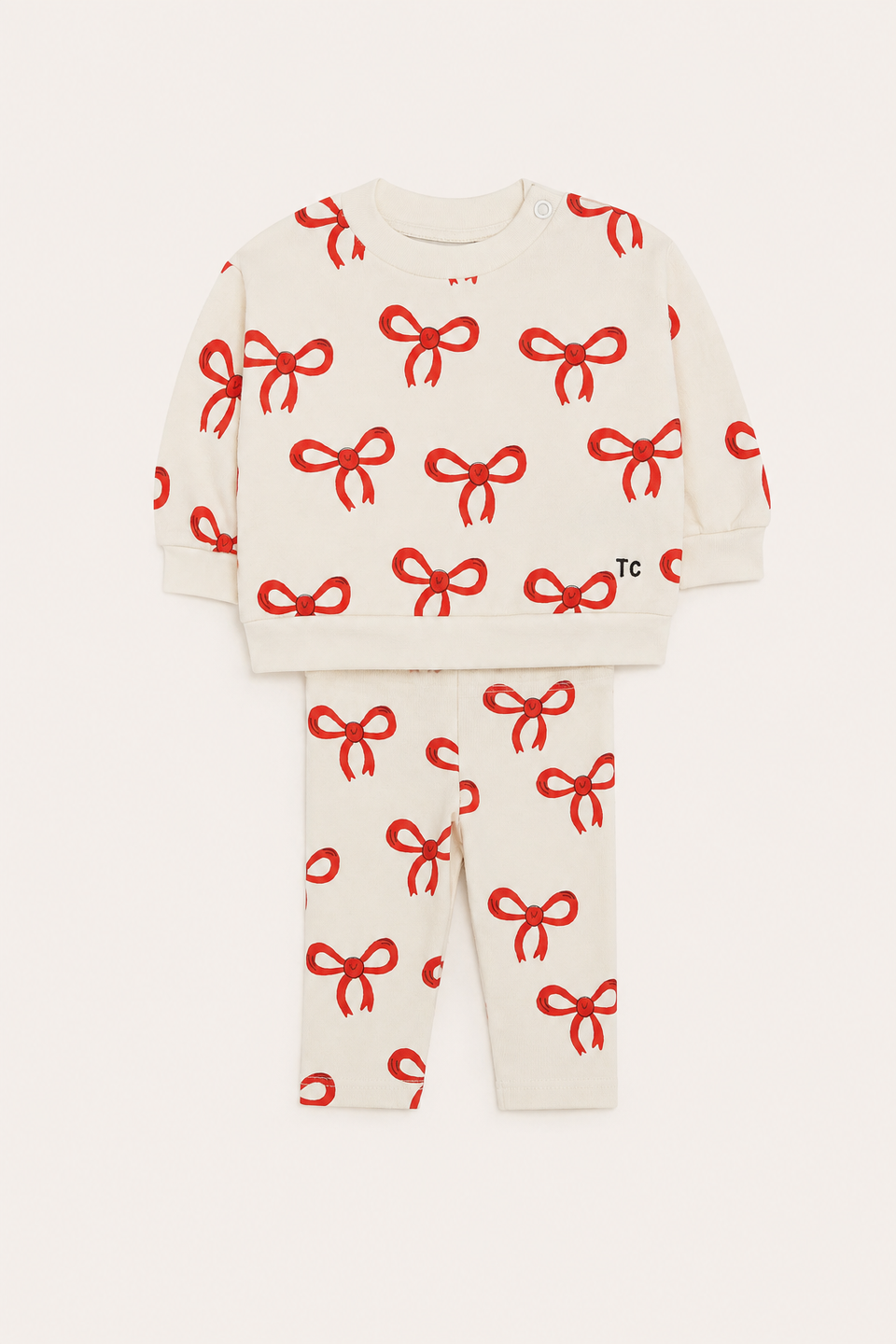 The Campamento Ecru Big Bow Baby Set