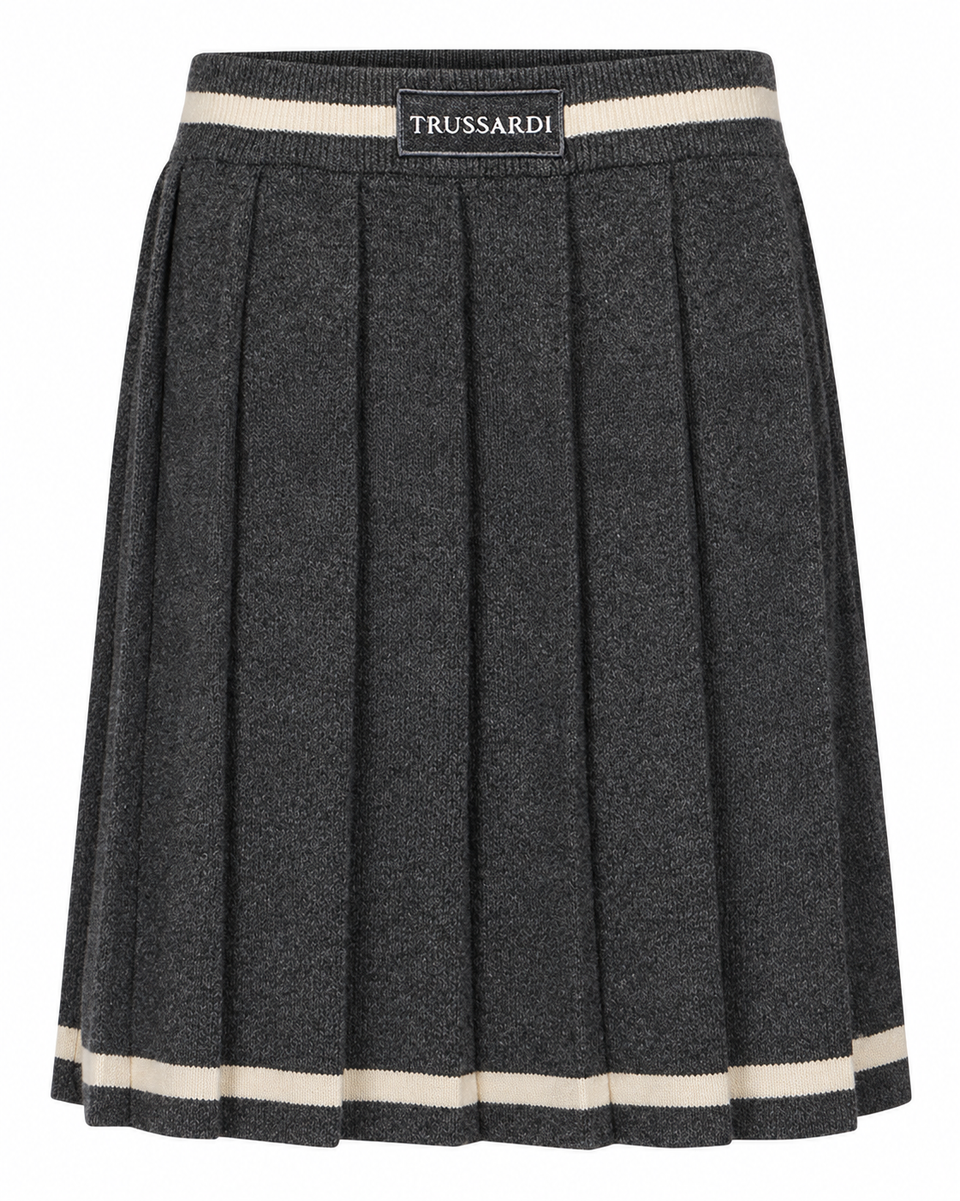 Trussardi Grey/Off White Karolis Long Skirt