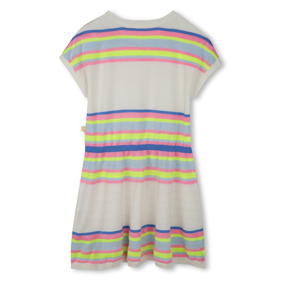 Billie Blush Ivory Knit Striped Dress