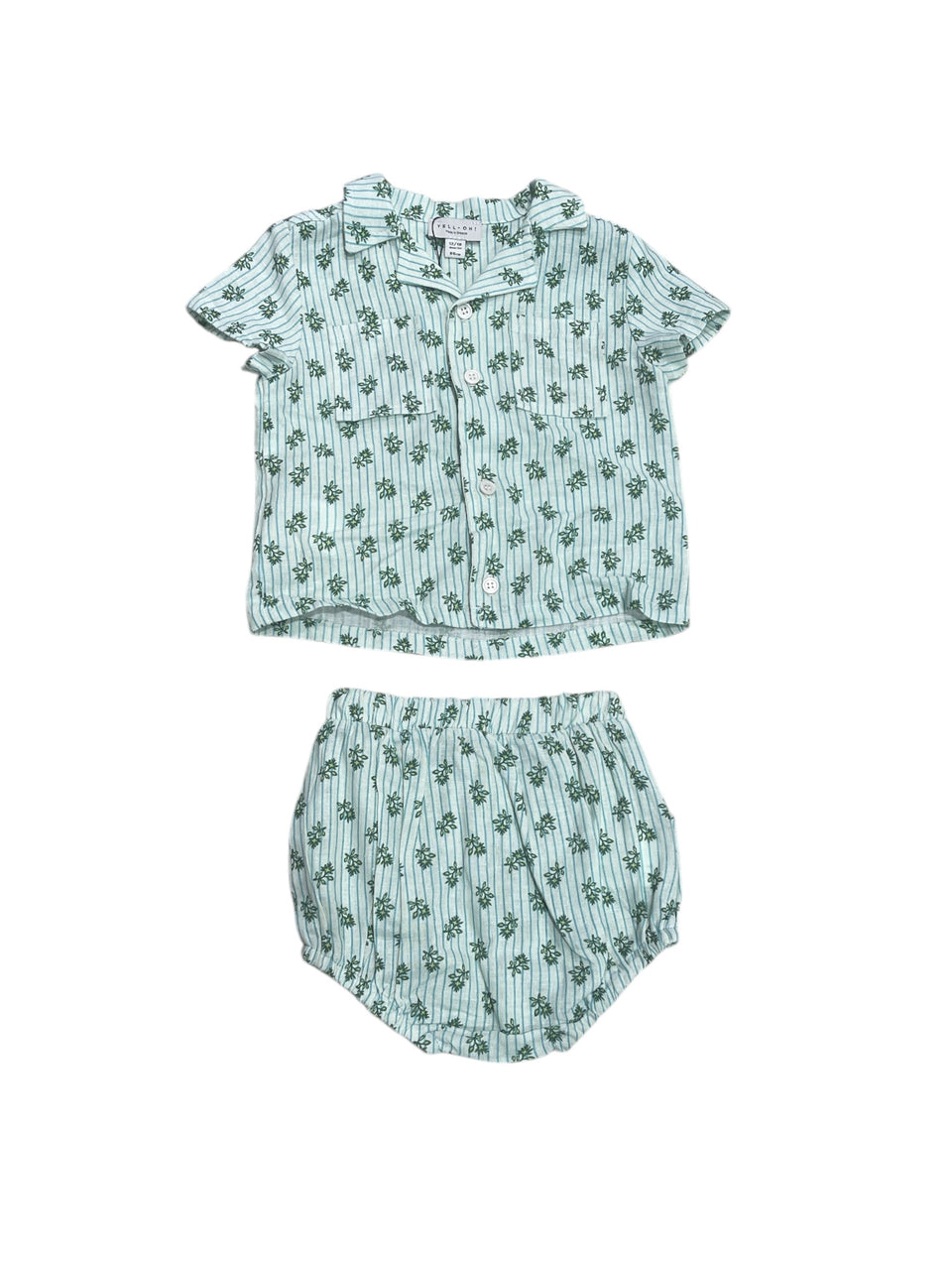 Yell-Oh Shirt Teal Billie Print T-Shirt W/ Bloomers Set