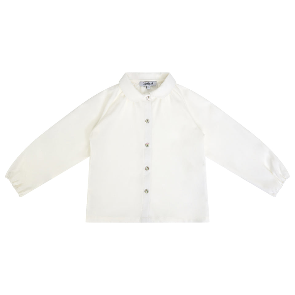Jaybee Winter White Peter Pan Blouse