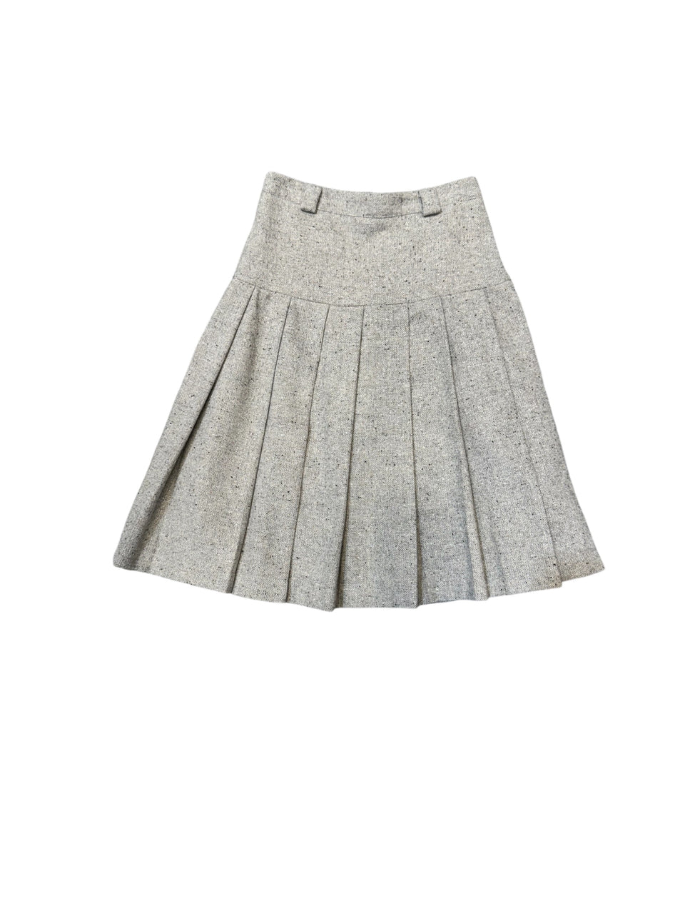 Noma Grey Tweed Pleated Skirt