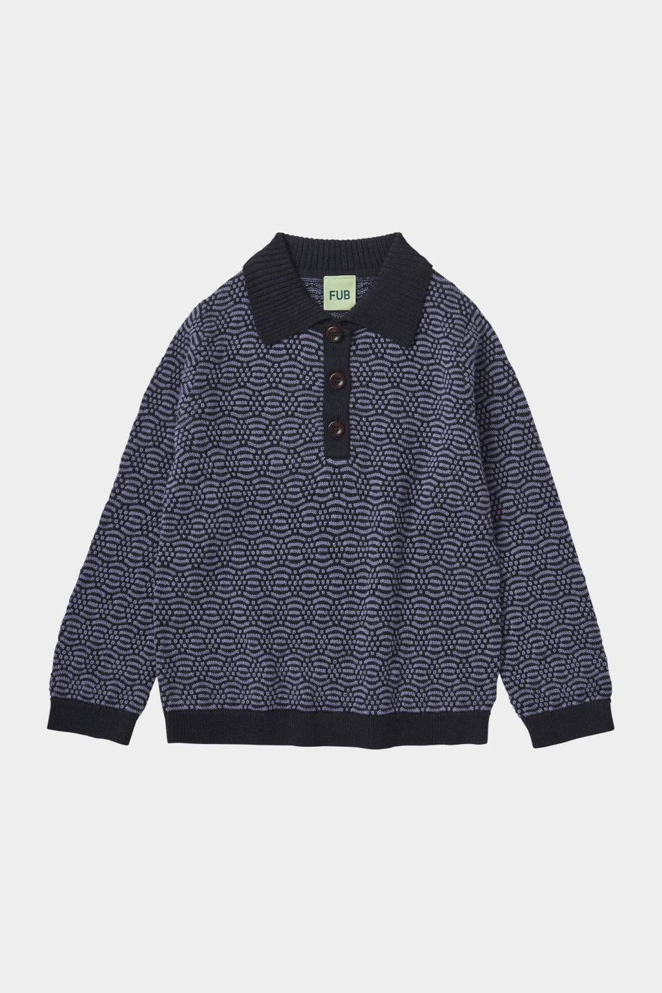 Fub Navy/Dusty Violet Structure Polo