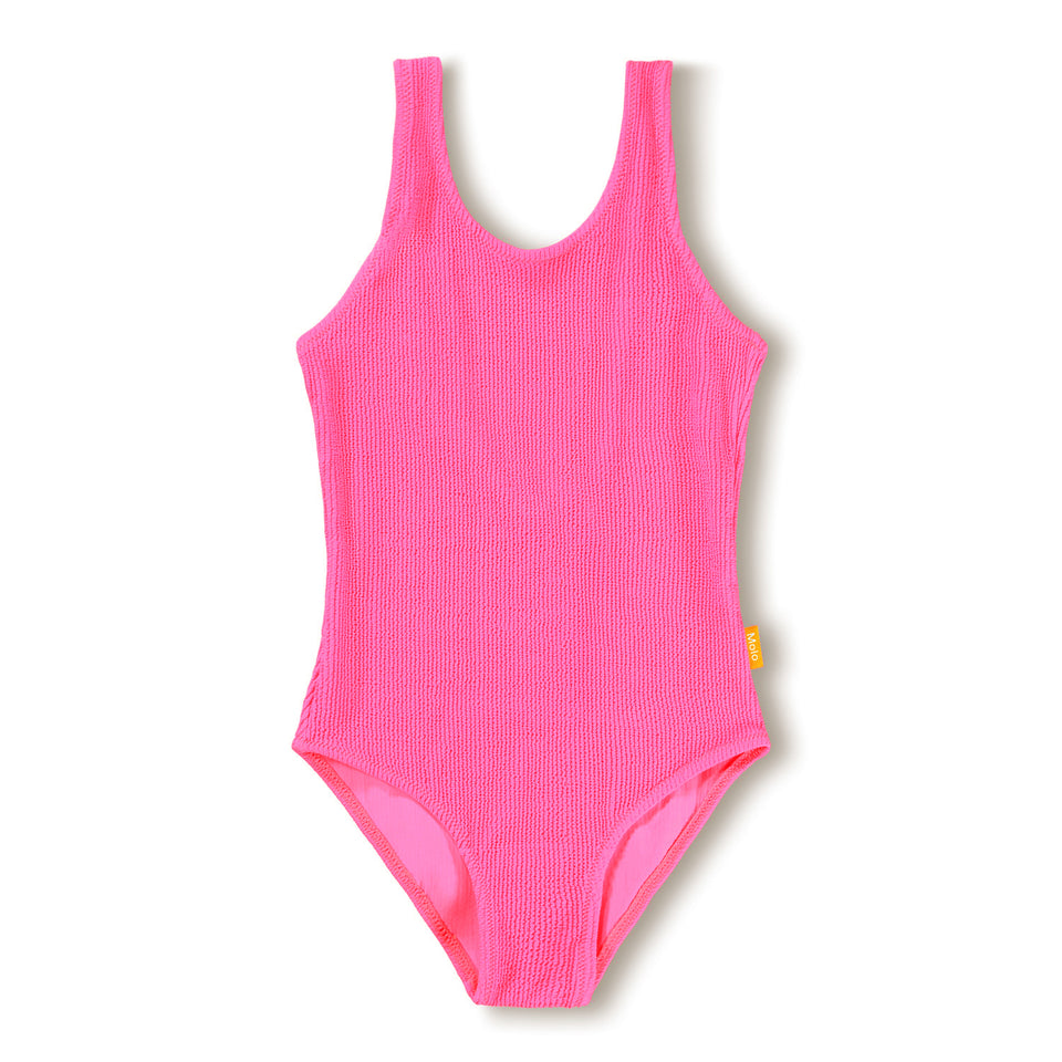 Molo Nika Crepe Neon Pink Swimsuit