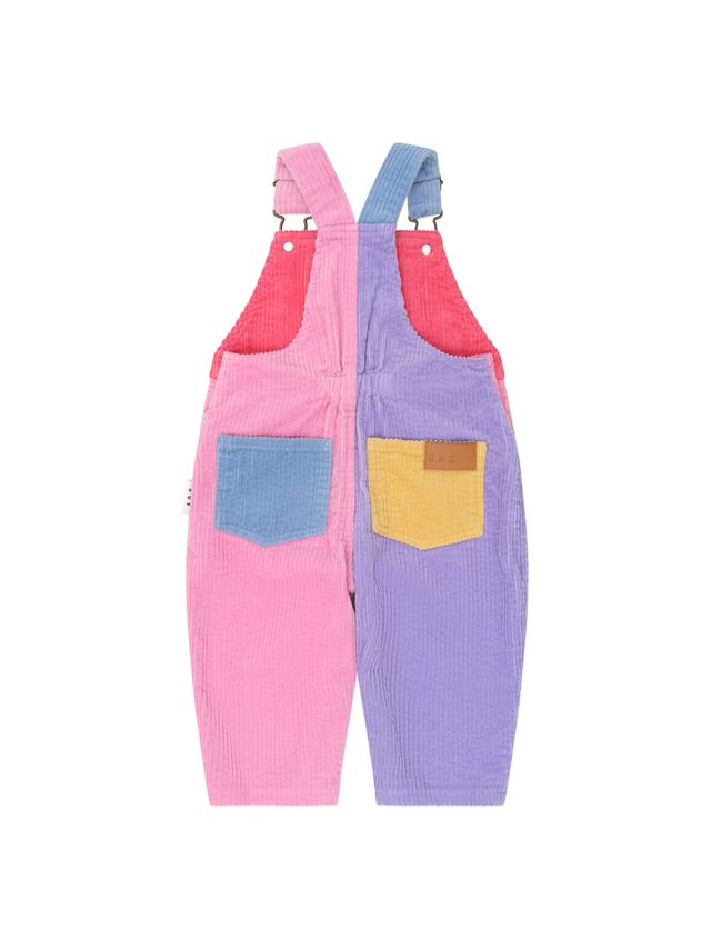 Hux Multi Girl Colorblock Cord Overall