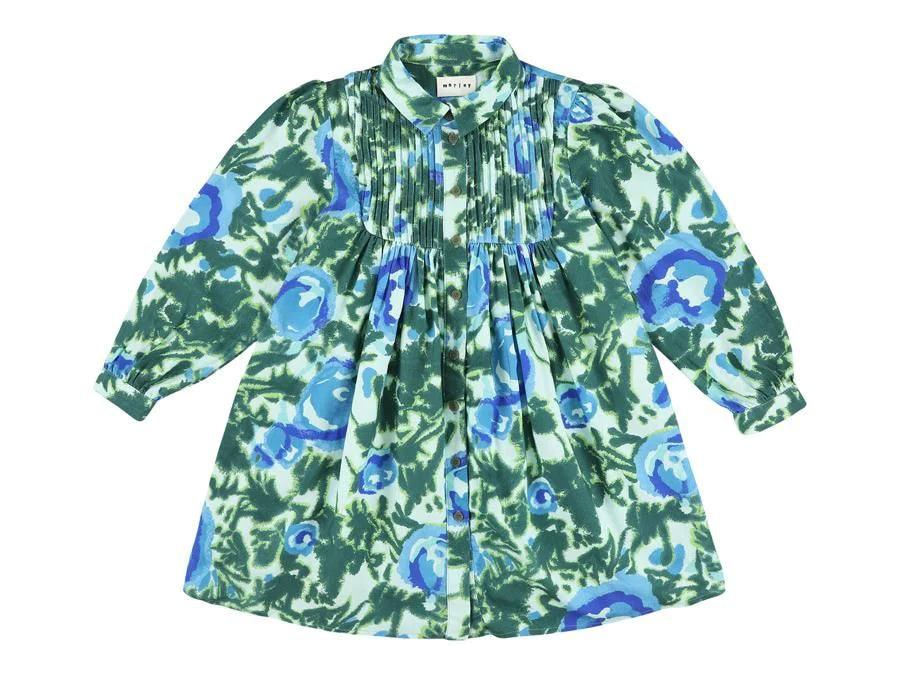 Morley Green and Blue Printed Shirt Dress