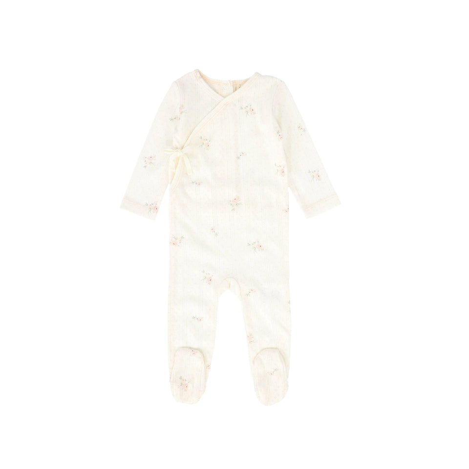 Bebe Jolee Pink Floral Dot Wrap Footie