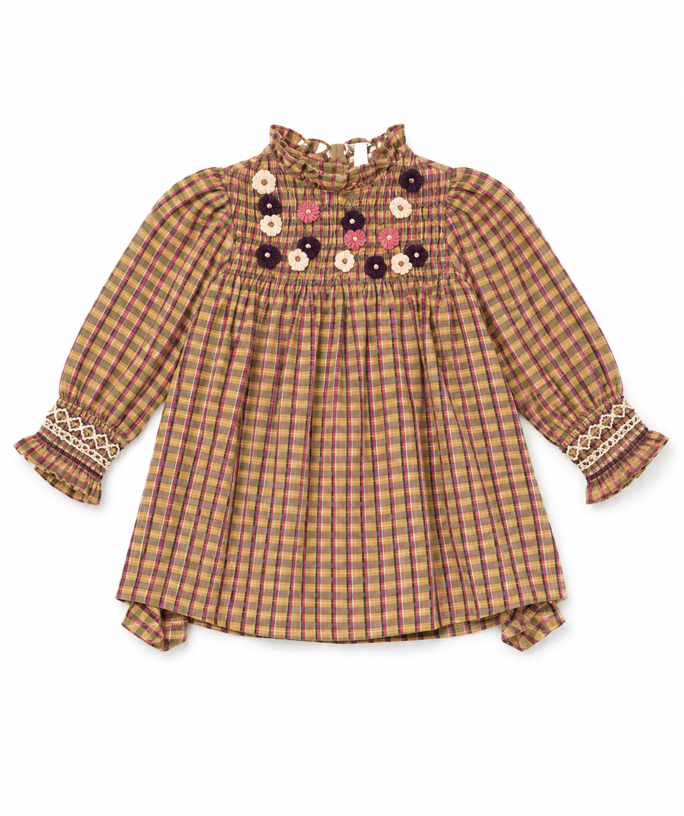 Bonton Carreaux Swinging London Poire Dress