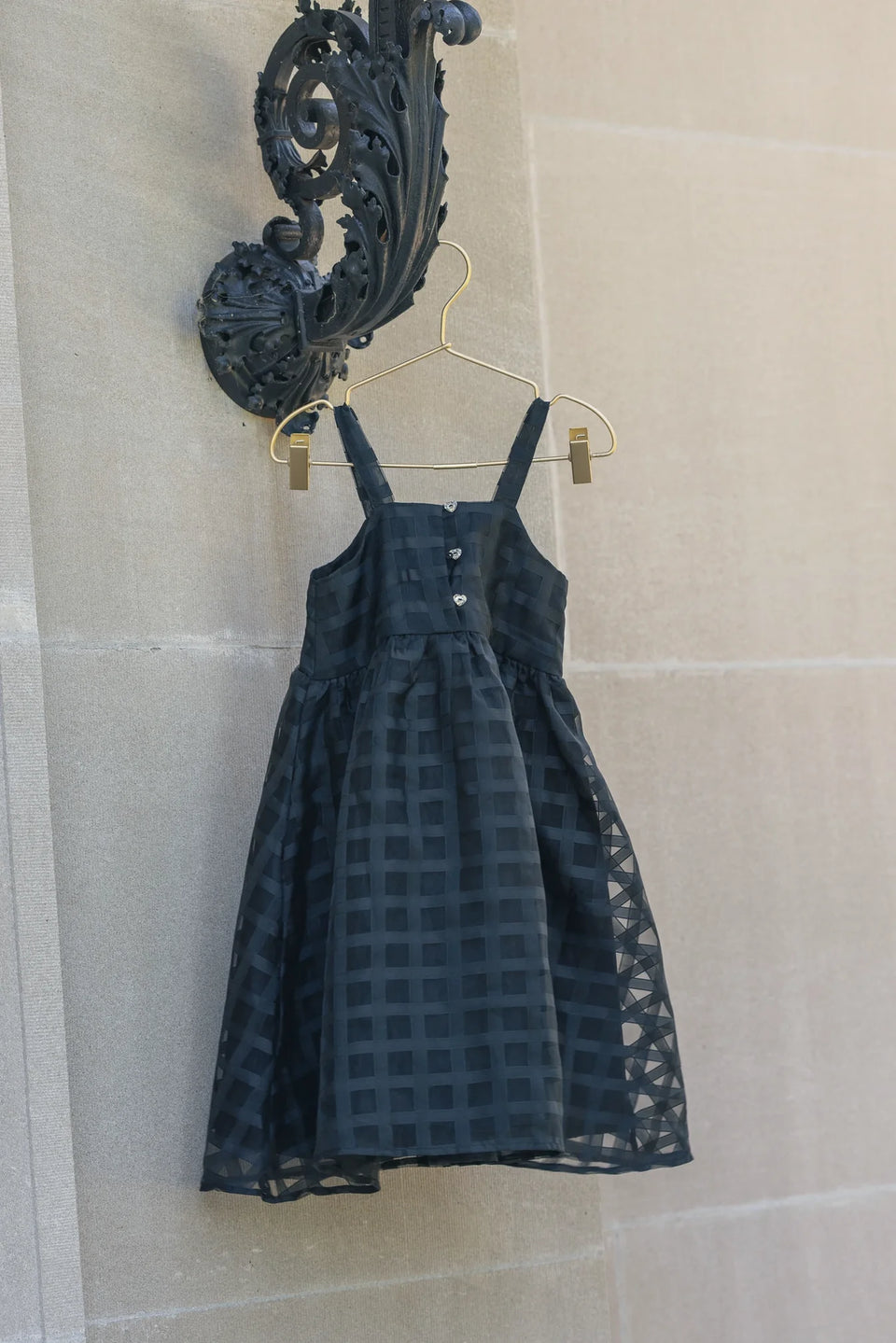 Little Tempest Black Organza Grid Jumper