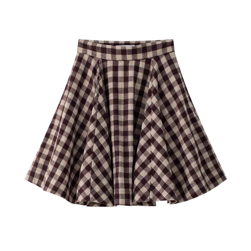Coco Blanc Burgundy Circle Skirt
