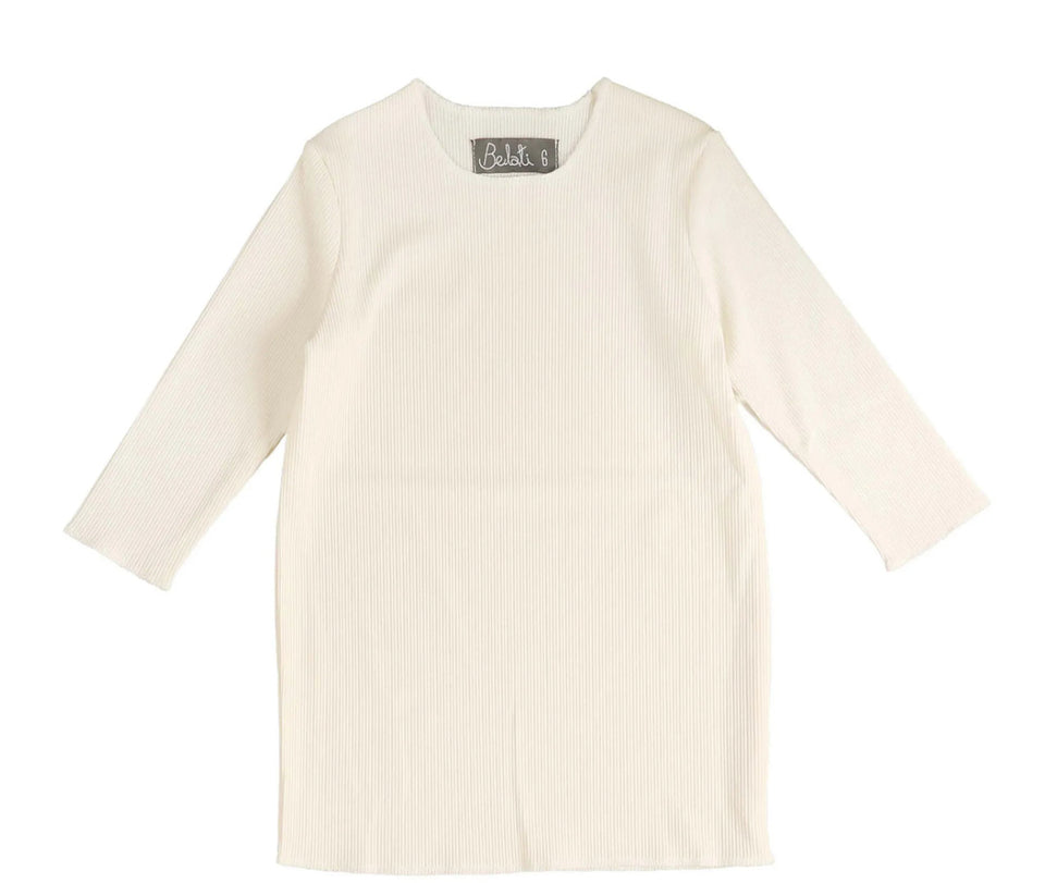 Belati Creamy White 3/4 Sleeve Shell