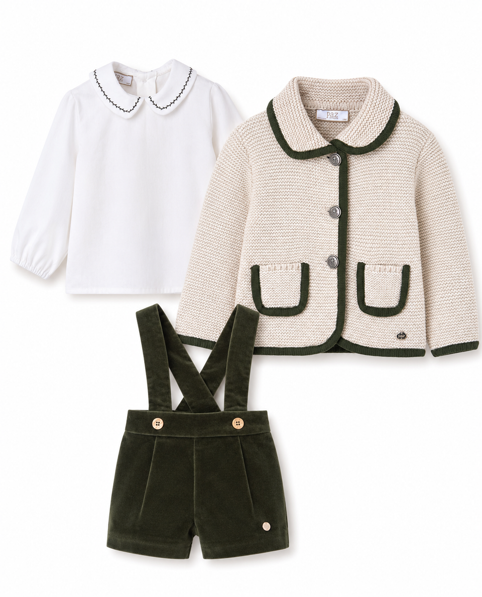 Paz Hunter Green Jacket 3pc Set