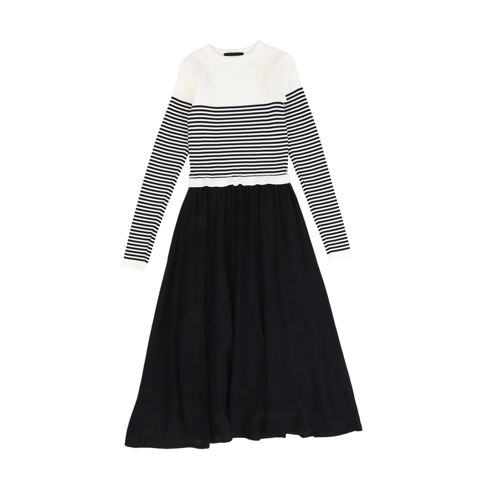 Bamboo Striped Sweater Maxi Dress