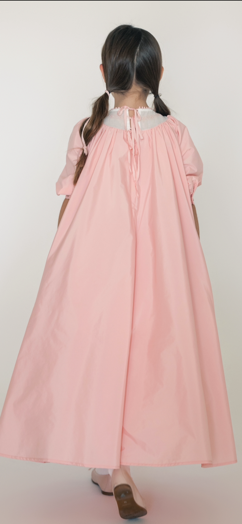 Little Tempest Pavo Pink Taffeta Gown