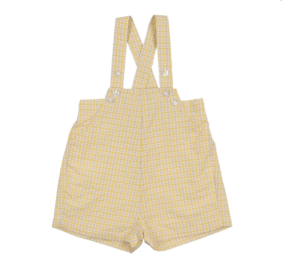 Kin Kin Natural/White Plaid Overall