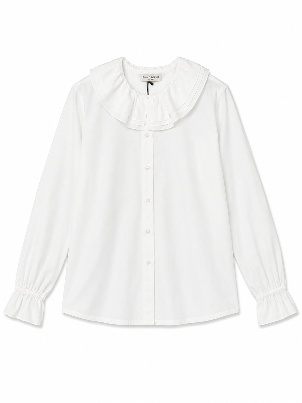 Philosophy Panna/Nero Button Up Logo Ribbon Shirt