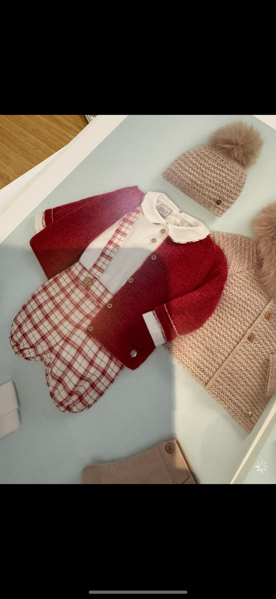 Paz Red Overall Cardigan 3 pc Set