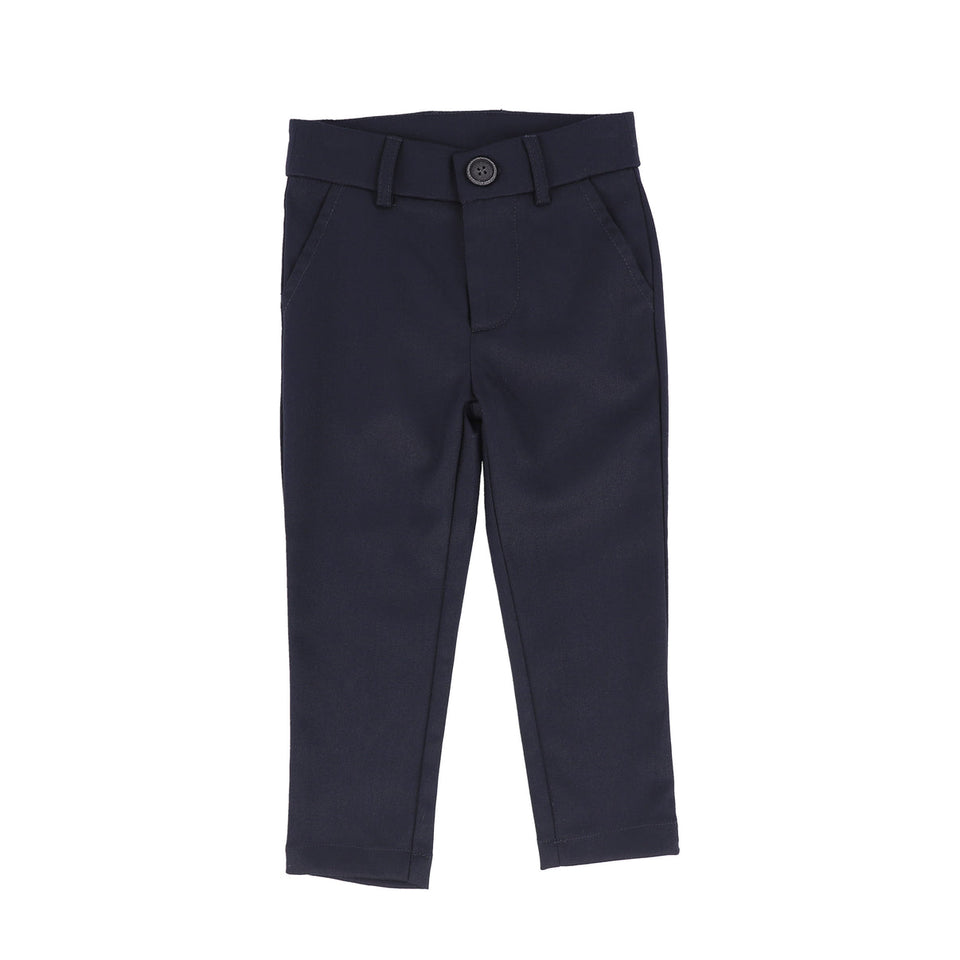 Bamboo Navy Fitted Pants