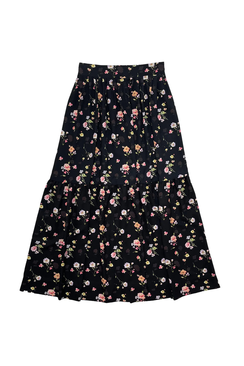 Zaikamoya Isabelle Skirt Flowers on Black