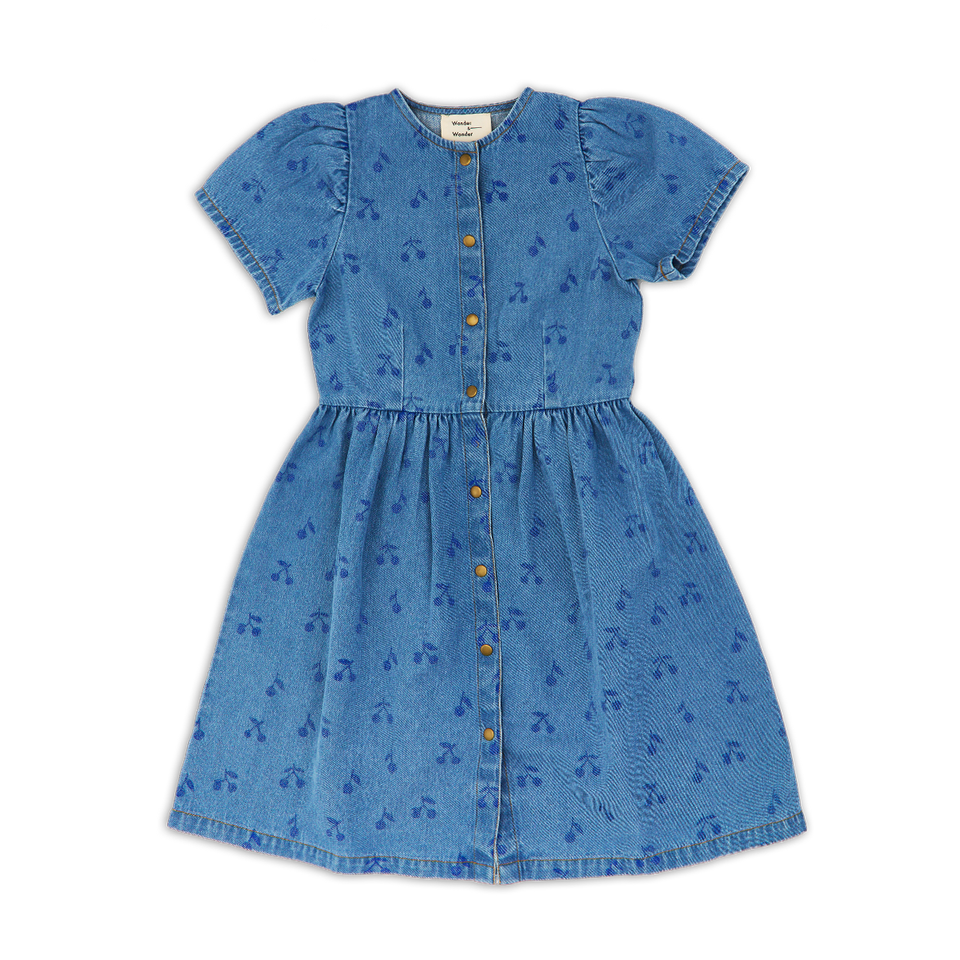 Wander and Wonder Eispeth Cherries Denim Dress