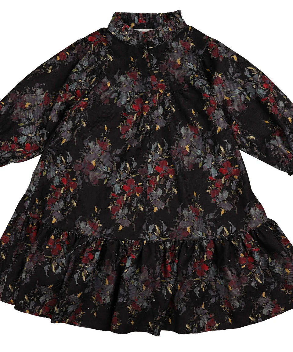 Noma Floral Round Yoke Button Front Dress