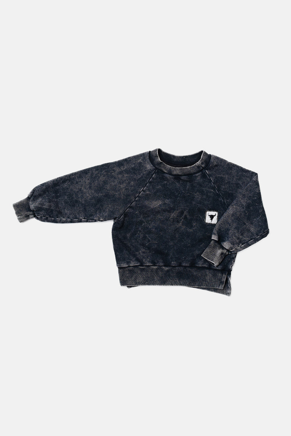 Booso Black Acid Wash Vintage Sweatshirt