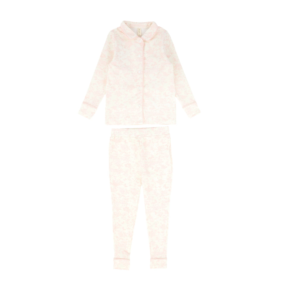Bebe Jolee Pink Toile Trim Pajamas