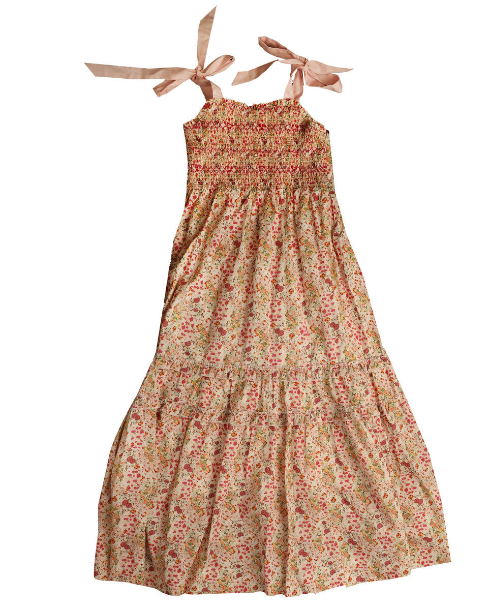 Belati Coral Jumper with Triple Colors Embroidered Smock