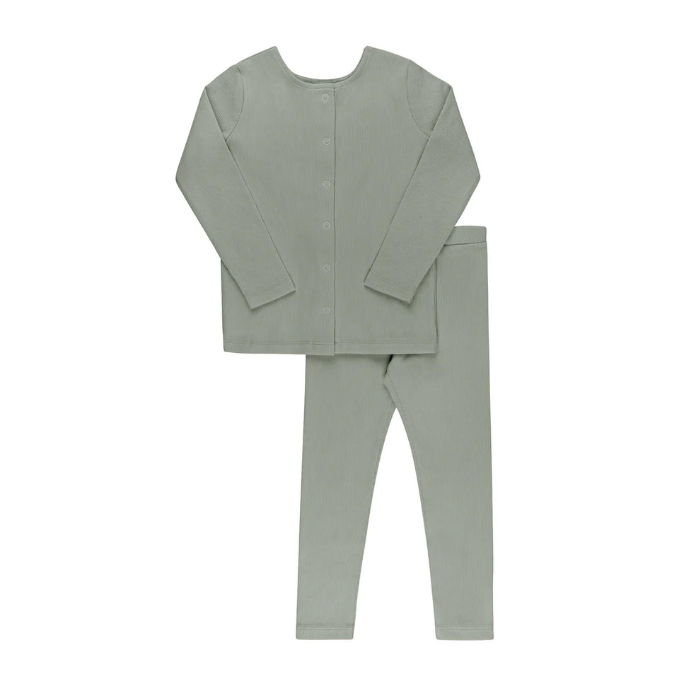 Ely’s & Co. Sage Ribbed Cardigan Set