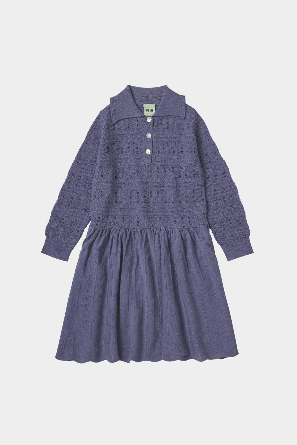 Fub Dusty Violet Pointelle Dress