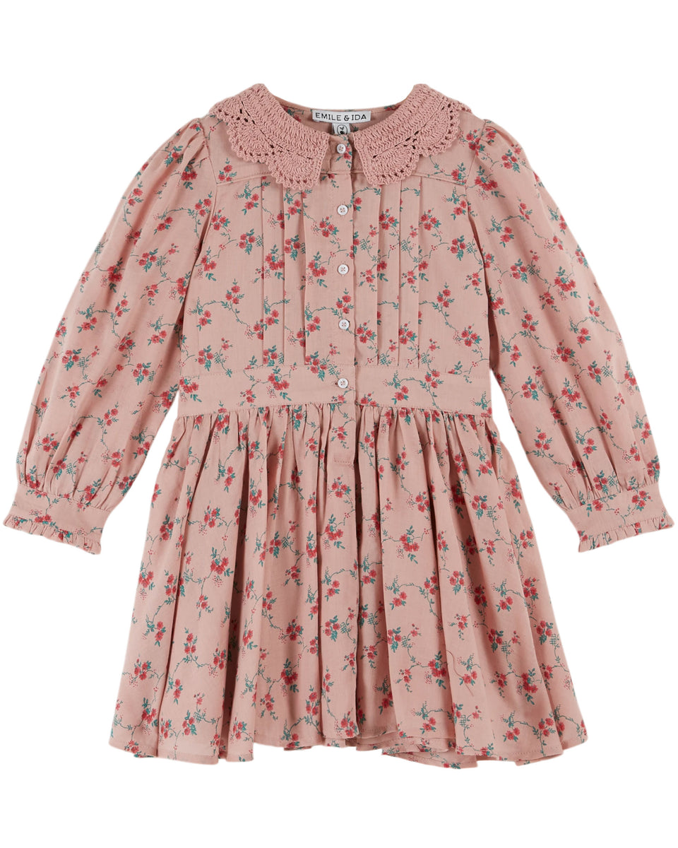 Emile & Ida Aster Crochet Collar Dress