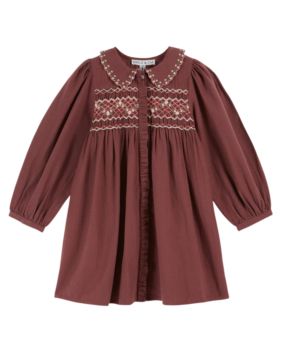 Emile & Ida Violine Smocked Dress