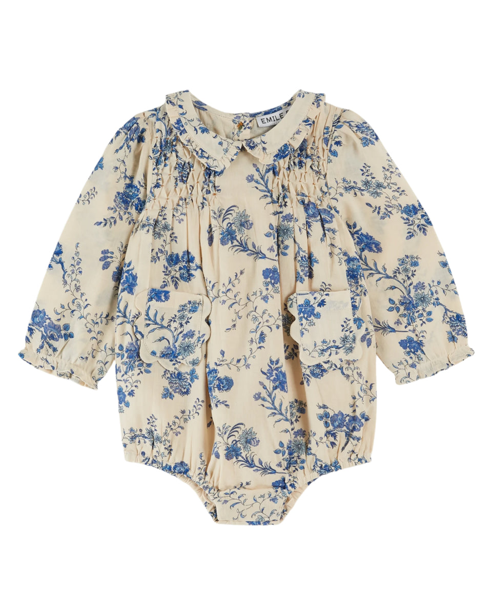 Emile & Ida Orchid Blue Romper