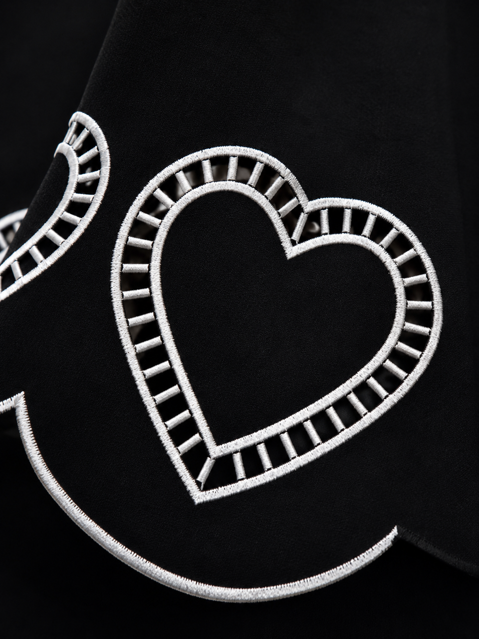 We The Kids Black Scalloped Heart Skirt
