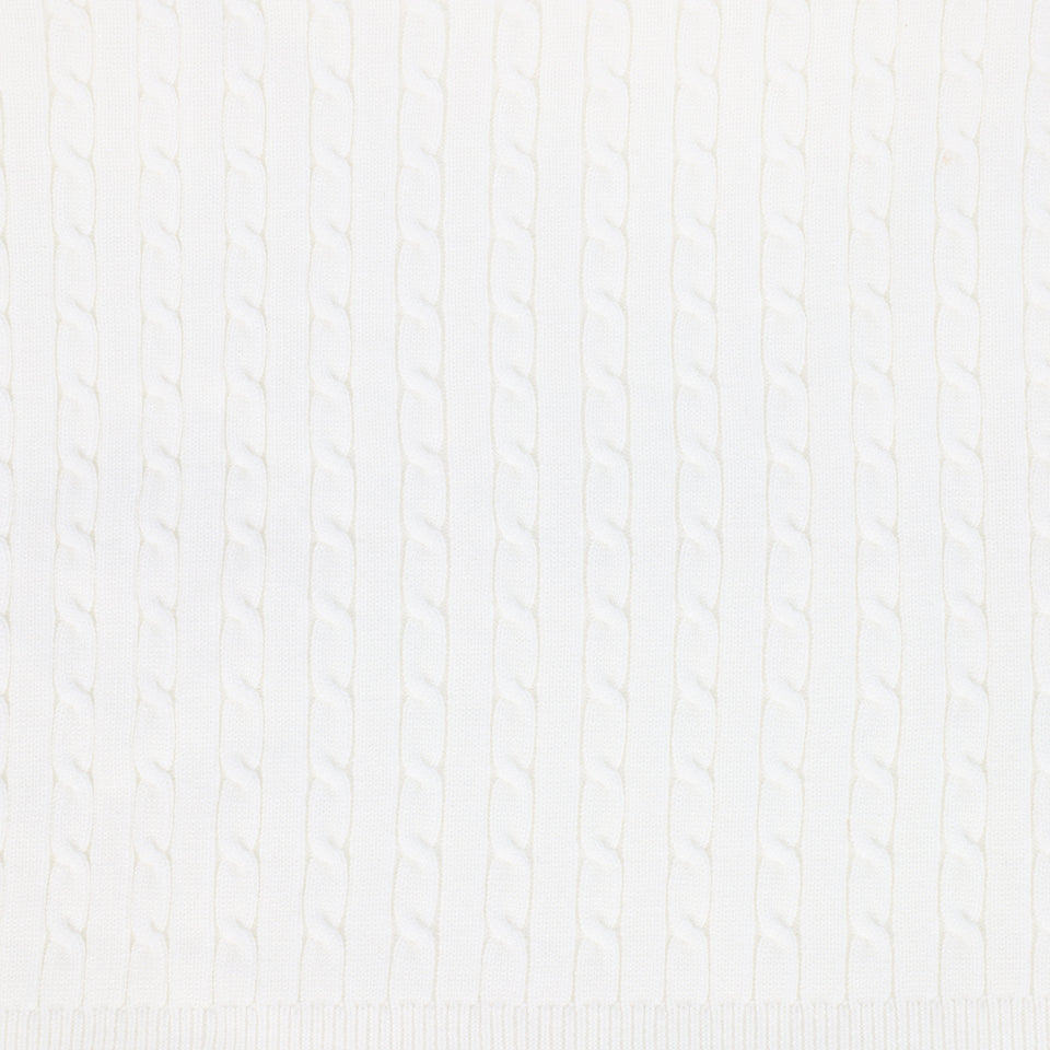 Bebe Jolee Ivory Marled Knit Blanket