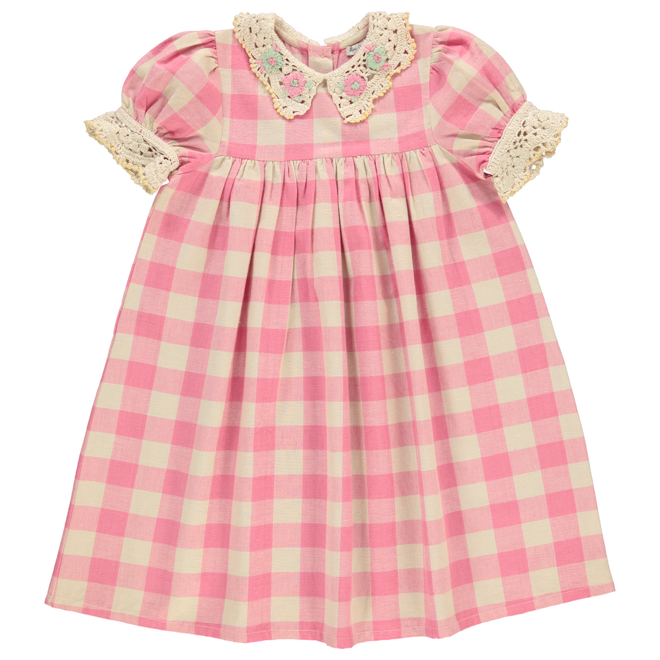 Bebe Organic Bombom Check Anais S/S Dress Elegant Child NY Bebe Organic Bombom Check Anais S/S Dress Elegant Child NY