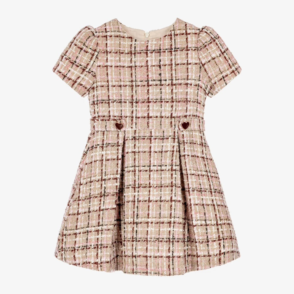Patachou Bordeaux Burgundy Tweed Dress