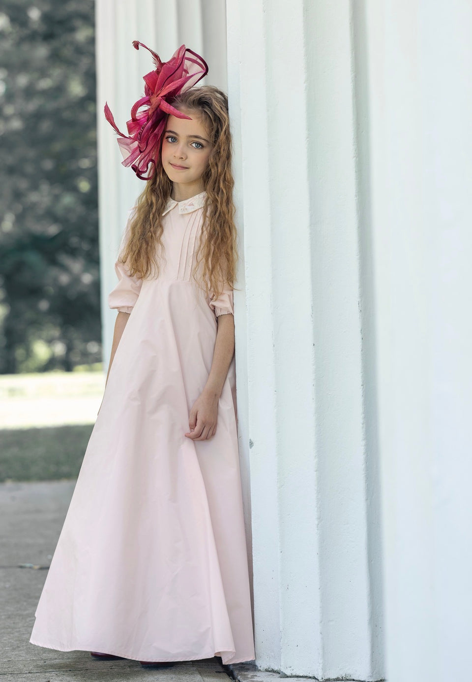 Little Tempest Pink Beaded Taffeta Gown