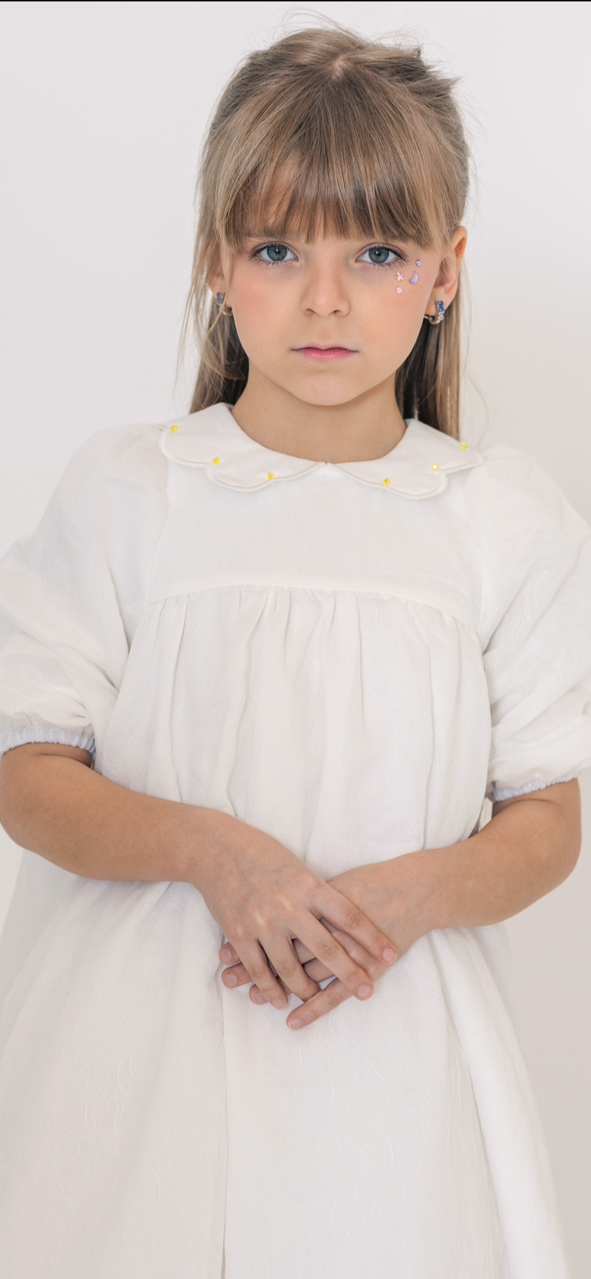 Little Tempest White Jacquard Scallop Maxi