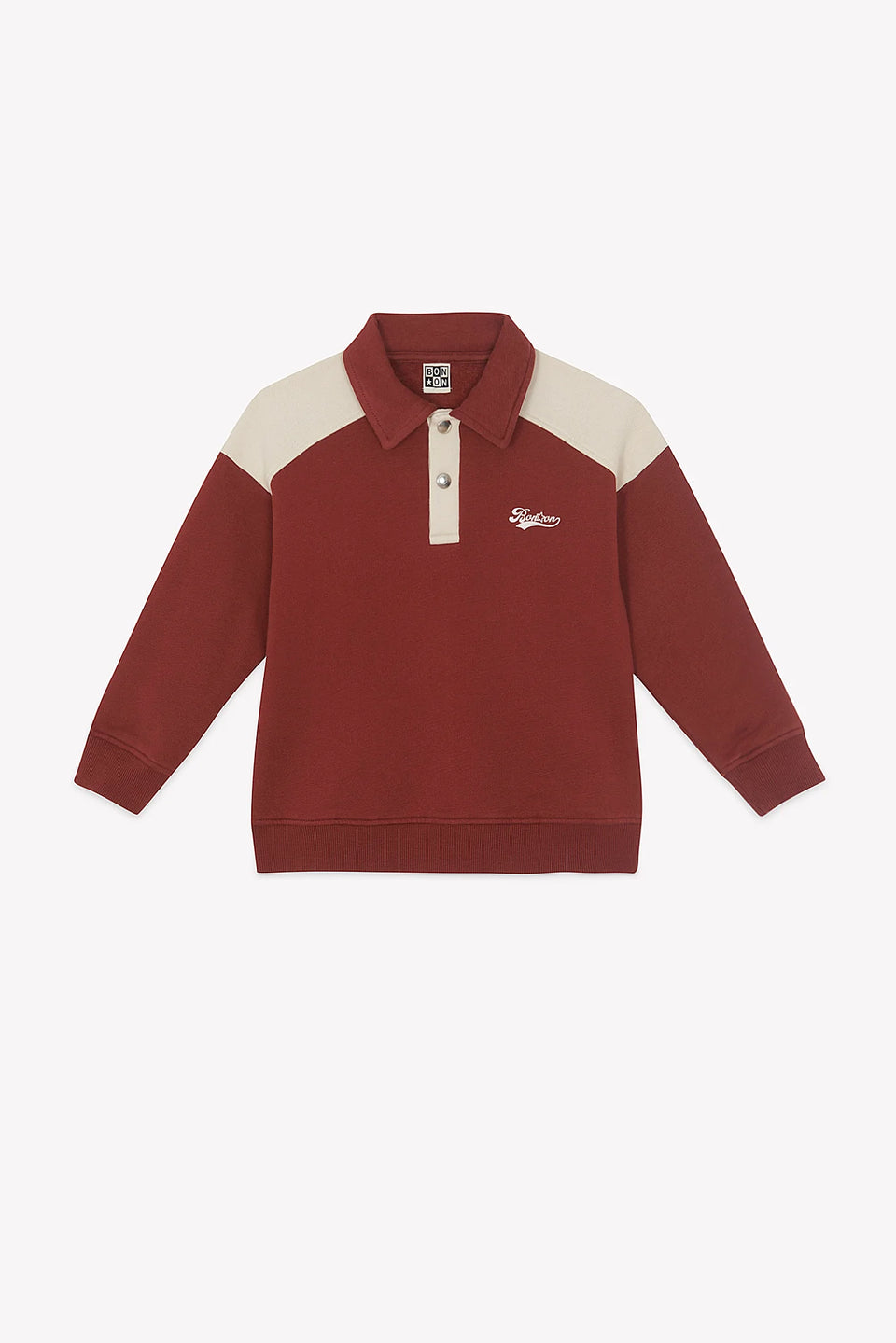 Bonton Maroon Collared Sweater