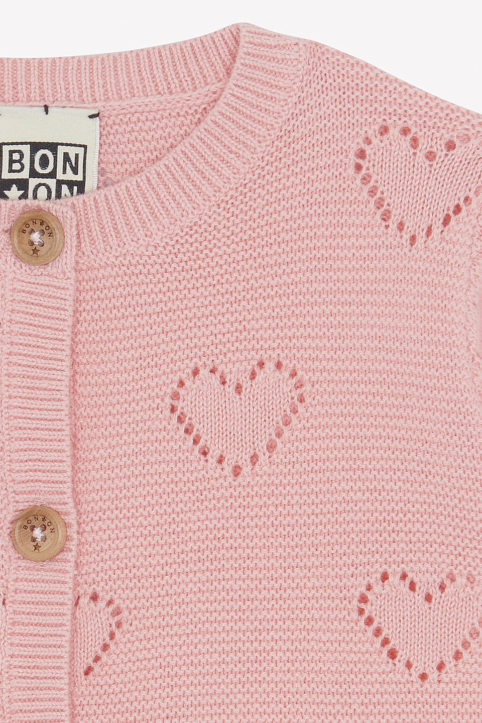 Bonton Rose Sunset Heart Cardigan