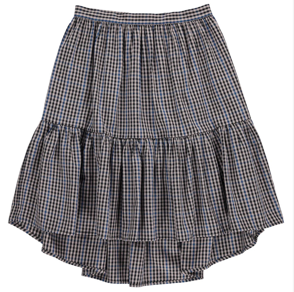 Jaybee Hi-low Teired Plaid skirt