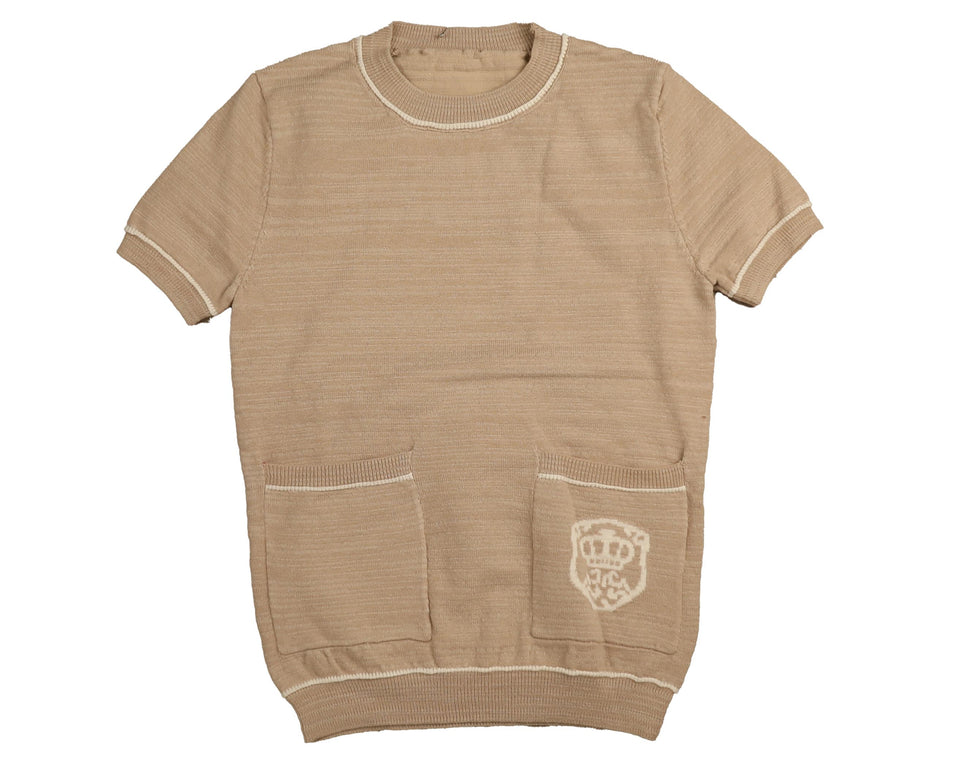 Belati Ivory SS Knit W/ Emblem