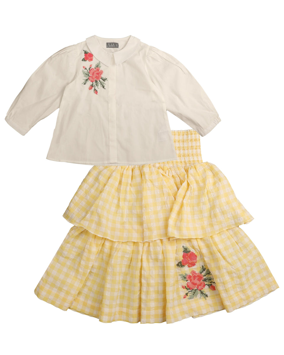 Belati Yellow Skirt Set