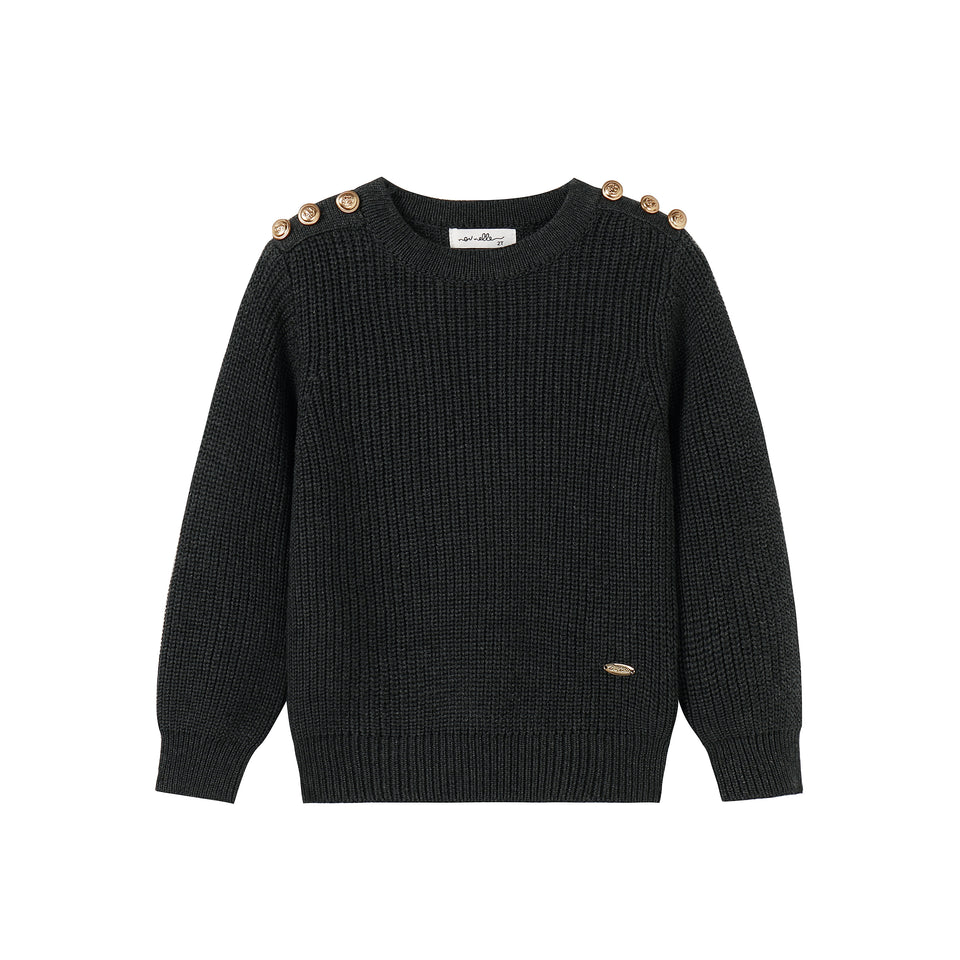 Nou Nelle Grey Chunky Sweater