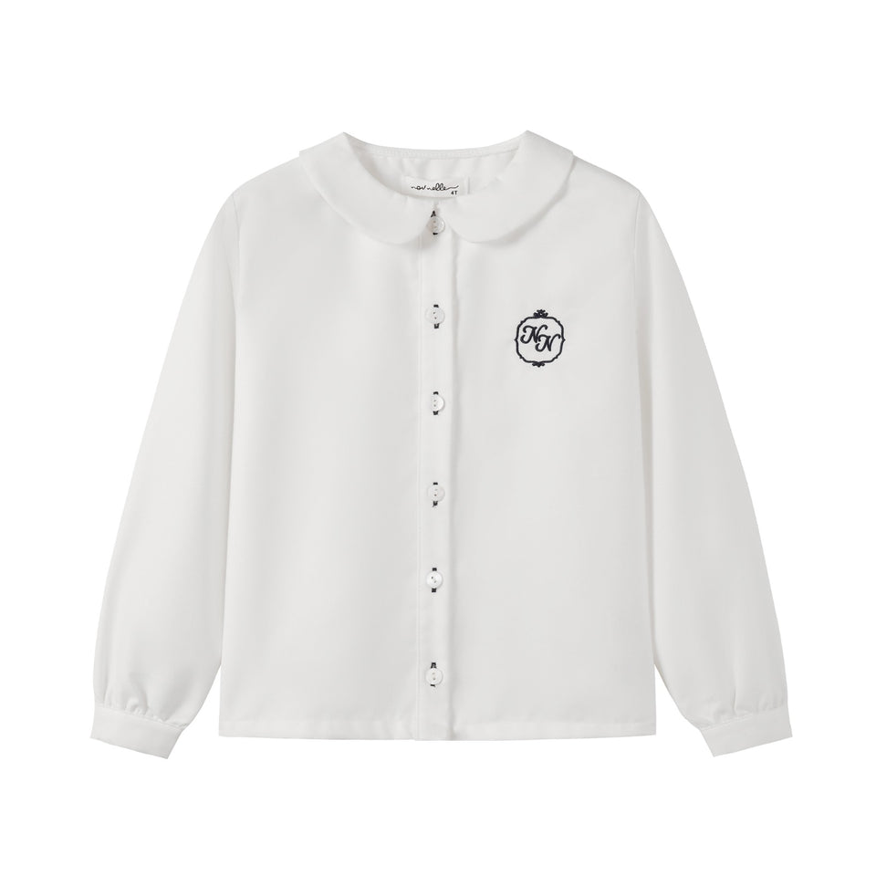 Nou Nelle Boy White Logo Shirt