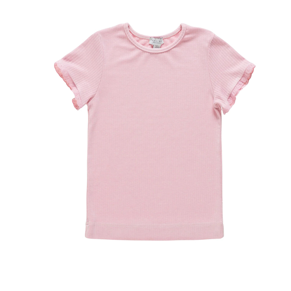 Yell-Oh Orchid Pink Ribbed T-Shirt