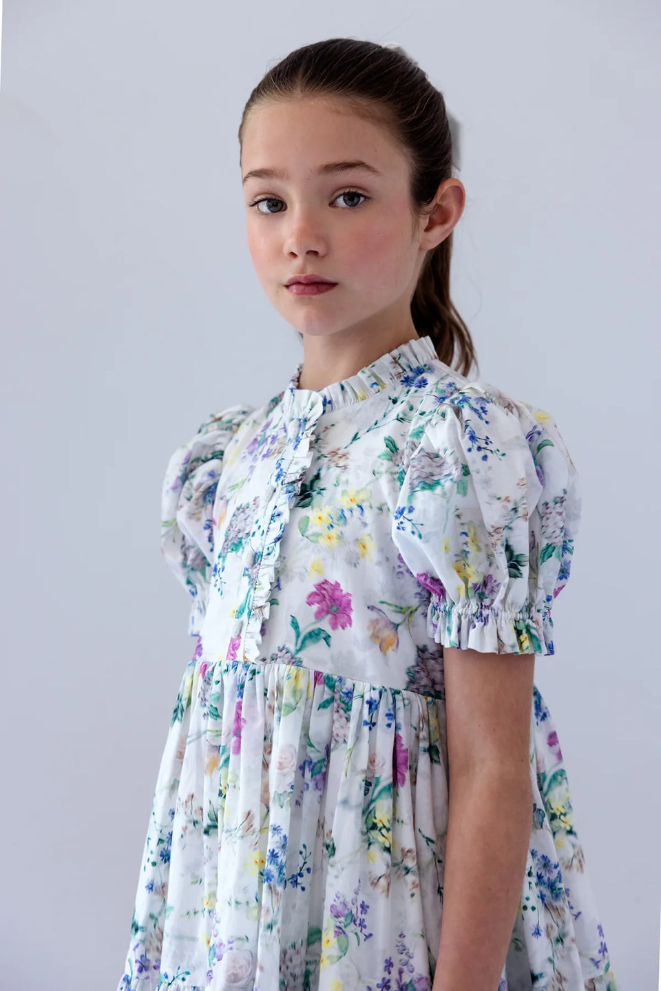 Steph Garden Print Voile Dress